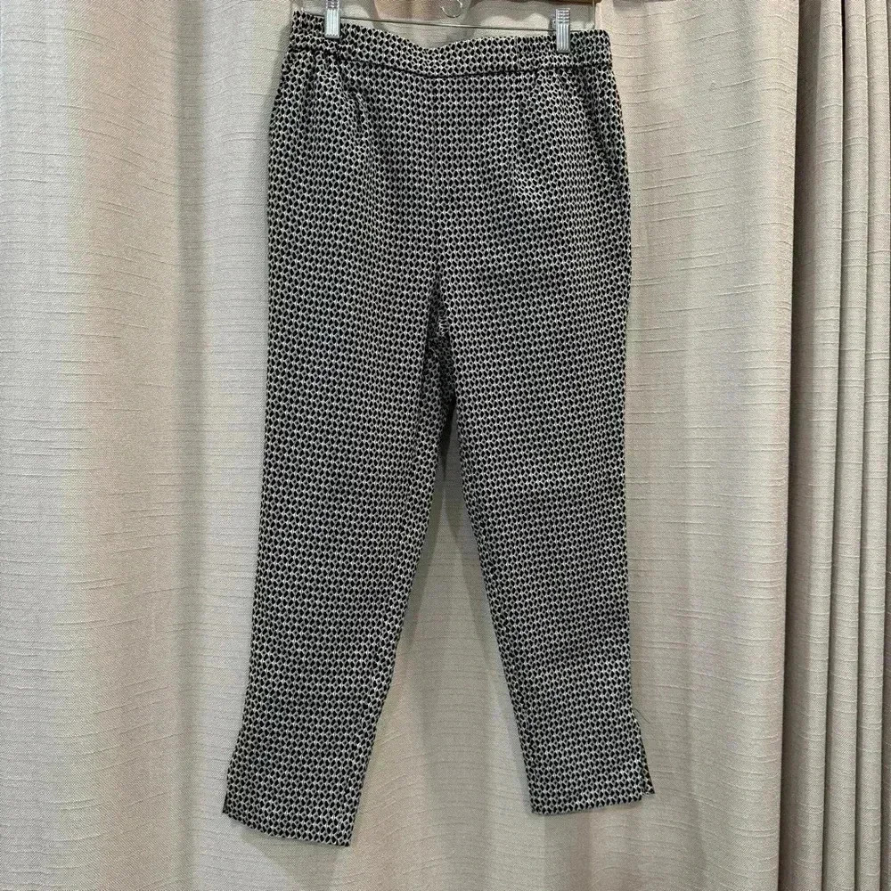 Anthropologie Womens Diamond Pattern Woven Textured Pant Size S